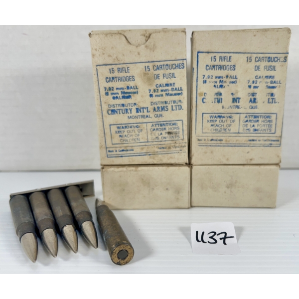 AMMO: 60X 8 MM MAUSER - MILITARY FMJ - ON CLIPS