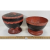 Image 4 : LOT OF 2 - INDIGENOUS CARVED BASKET BOWLS 