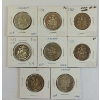 LOT OF 8 - 1980-1986 CDN 50 CENT COINS