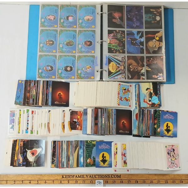 JOB LOT - DISNEY COLLECTIBLE CARDS - LITTLE MERMAID, BEAUTY & BEAST, MINNIE, ETC