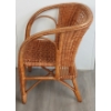 Image 5 : LOT OF 2 - RATTAN CHAIR & SIDE TABLE
