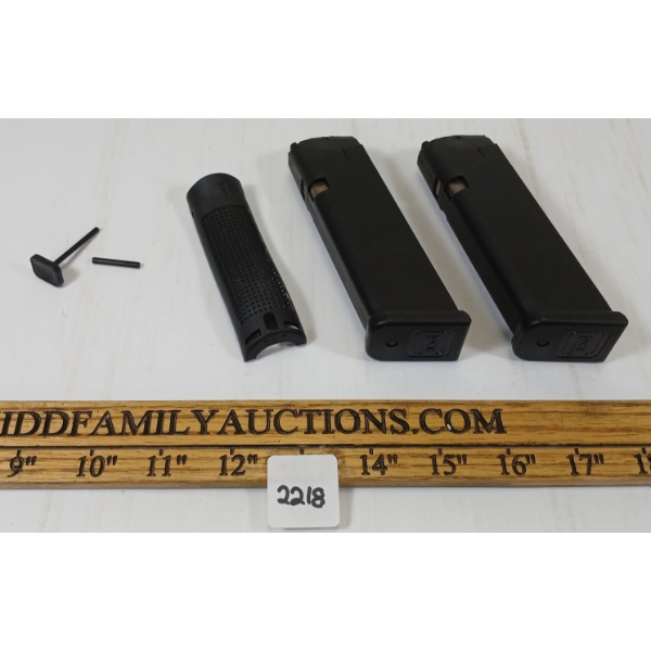 LOT OF 2 - GLOCK G22/35 .40 MAGAZINES W/ SAFE ACTION BACK STRAP - PAL REQ.