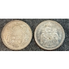 Image 1 : LOT OF 2 - 1956 & 1961 CDN 50 CENT SILVER COINS
