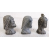 Image 6 : LOT OF 3 - INUIT BUSTS BY UNKNOWN ARTIST - STONE