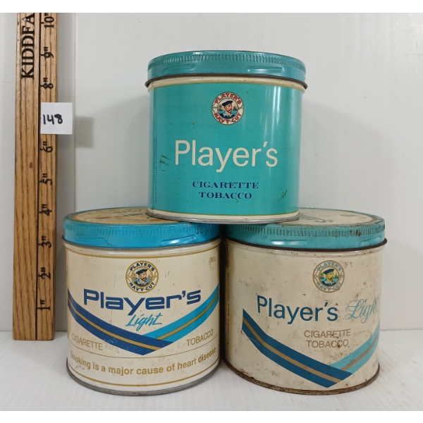LOT OF 3 - PLAYER'S TOBACCO TINS