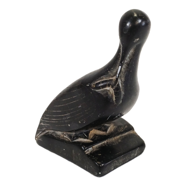 BIRD EATING WORM BY SYOLLIE AMITUK (1936-1986) - STONE