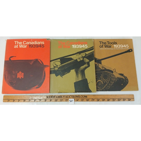 LOT OF 3 - "THE TOOLS OF WAR" & "THE CANADIANS AT WAR" VOL'S. 1 & 2 - READER'S DIGEST HARDCOVERS