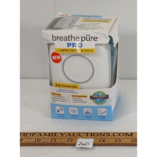 BREATHE PURE PRO AIR PORTABLE PLUG-IN PURIFIER