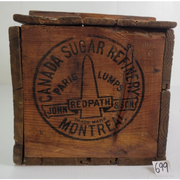 REDPATH SUGAR WOOD CRATE W/ LID