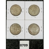 Image 1 : LOT OF 4 - 1946 & 1950 CDN SILVER 50 CENT COINS