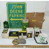 Image 1 : JOB LOT - JOHN DEERE SST PARKING SIGN, PARTS, MUG, MATCHES HOLDER, COIN BANK, ETC