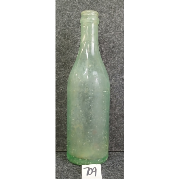 FAUMAN BROS. TORONTO - AQUA GREEN EMBOSSED LONG NECK BOTTLE