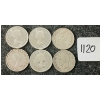 Image 2 : LOT OF 6 - 1940-1965 CDN 25 CENT COINS