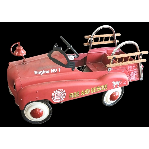 INSTEP PRESSED STEEL FIRE RESCUE ENGINE NO. 7 PEDAL CAR