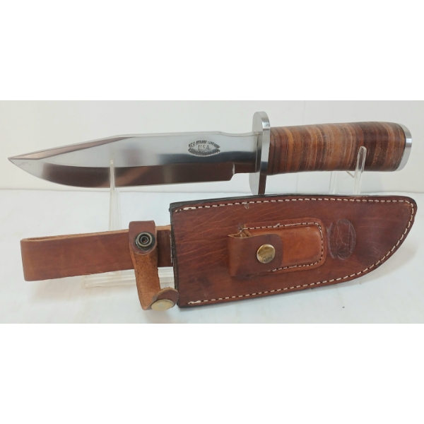 CFK KNIFE W/ LEATHER SHEATH