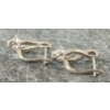 Image 2 : PAIR OF PLATINUM PLATED PRINCESS CUT LEVERBACK EARRINGS