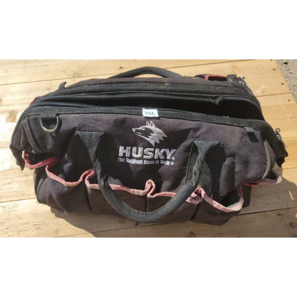 JOB LOT - HUSKY TOOL BAG, 12T BOTTLE JACK, HAND PLANER ETC.