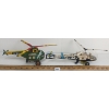 Image 2 : LOT OF 2 - TIN FRICTION & WIND UP ARMY & HIGHWAY PATROL HELICOPTERS