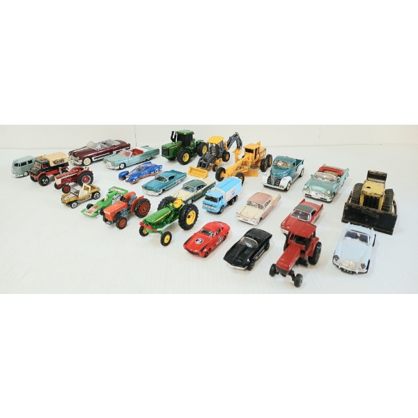 LOT OF 25 - MISC DIECAST & PLASTIC MODELS - TONKA, DINKY, NEWRAY, ETC