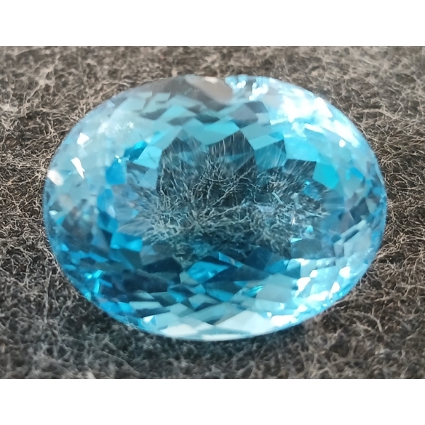 OVAL CUT LOOSE NATURAL SIGNATURE ROYAL BLUE TOPAZ ($12,678 APPRAISAL)