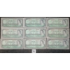 Image 1 : LOT OF 9 - 1954 & 1967 CDN $1 BANKNOTES - INCL REPLACEMENT BANKNOTE
