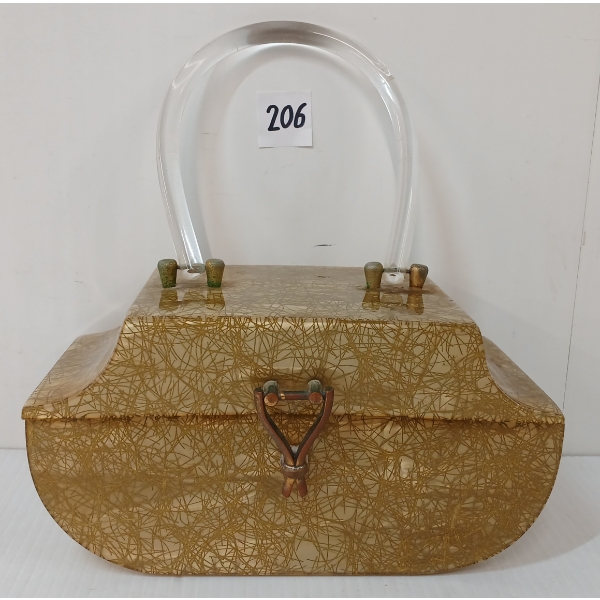 LUCITE BOX CLUTCH PURSE