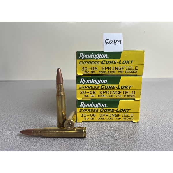 AMMO: 60X REMINGTON .30-06 150GR. CORE-LOKT PSP
