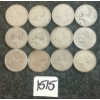 Image 1 : LOT OF 12 - 1941-1966 CDN 25 CENT COINS