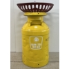Image 3 : REPURPOSED MILK CAN W/ IMPLEMENT SEAT - WHITE ROSE FACE DECAL