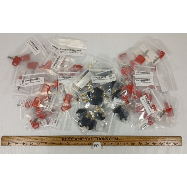 QTY OF KEYS - CAT HEAVY EQUIP, CASE NEW HOLLAND, JDS LOADER