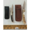 Image 2 : LOT OF 2 - FOLDING BUCK KNIVES W/ SHEATHS