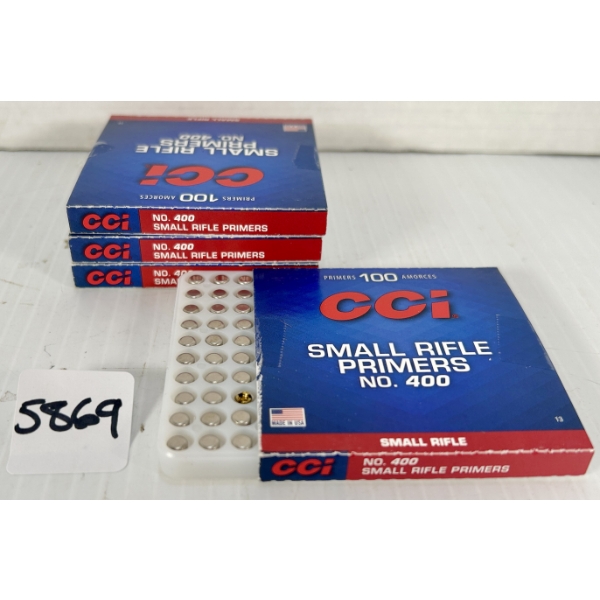 PRIMERS: 400X CCI NO. 400 SMALL RIFLE