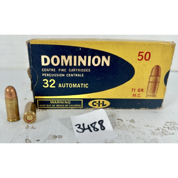 AMMO: 50X CIL .32 ACP 71GR. FMJ 