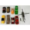 Image 5 : JOB LOT - MISC DIECAST & PLASTIC MODELS - MOTORCYCLE, CAR ON HOIST, HELICOPTER, ETC