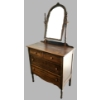 Image 1 : LATE VICTORIAN STYLE PINE VANITY DRESSER W/ SWIVEL MIRROR 