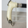 Image 3 : STERLING SILVER & HORN CARVED CANE 