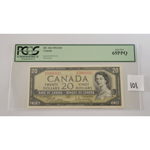 1954 CDN $20 BANKNOTE - PCGS GRADED