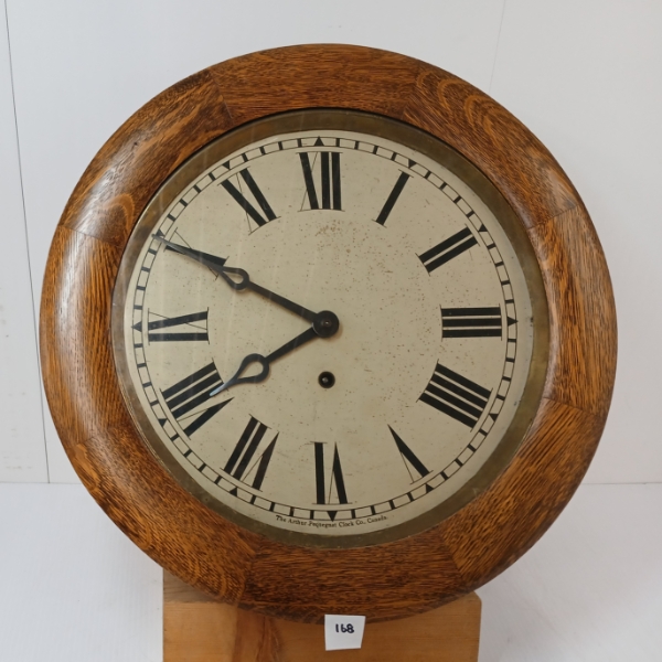 ARTHUR PEQUEGNAT "TORONTO" OAK 8 DAY CLOCK 