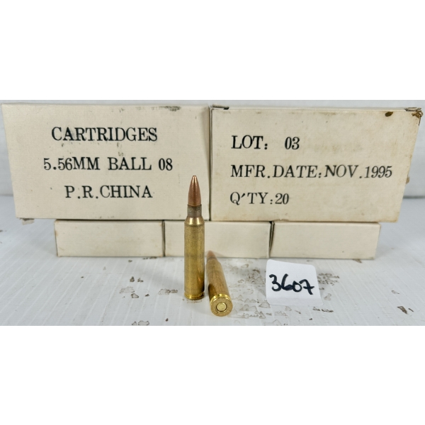 AMMO: 100X 5.56X45 MM - MILITARY FMJ