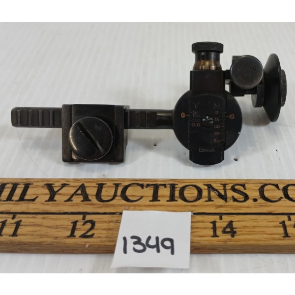 LYMAN NO. 504 HI-LO RECEIVER SIGHT W/ PARKER HALE 6 HOLE APERATURE