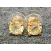 Image 1 : PAIR OF SWAROVSKI YELLOW CRYSTAL STUD EARRINGS 