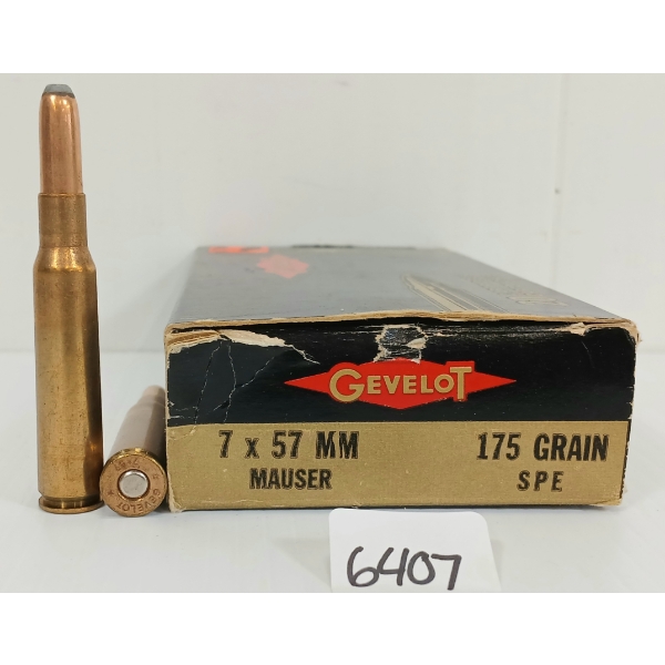AMMO: 20X GEVELOT 7X57MM MAUSER - 175 GR. SPE