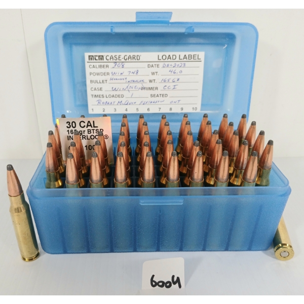 AMMO: 50X WINCHESTER .30 - 165GR - BTSP - FACTORY LOADS