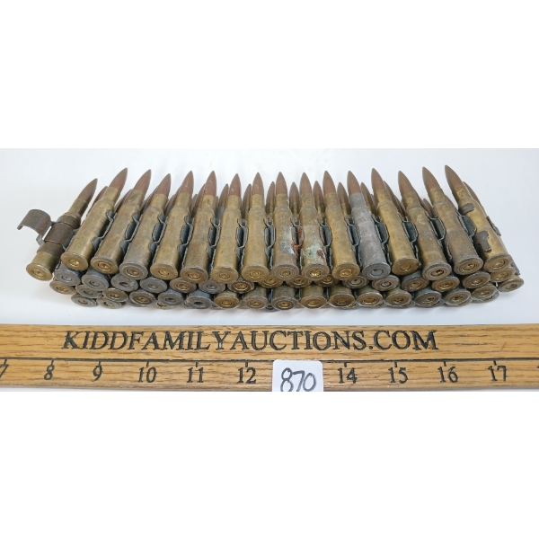 QTY OF 7.62X54 R DUMMY RNDS ON BELT