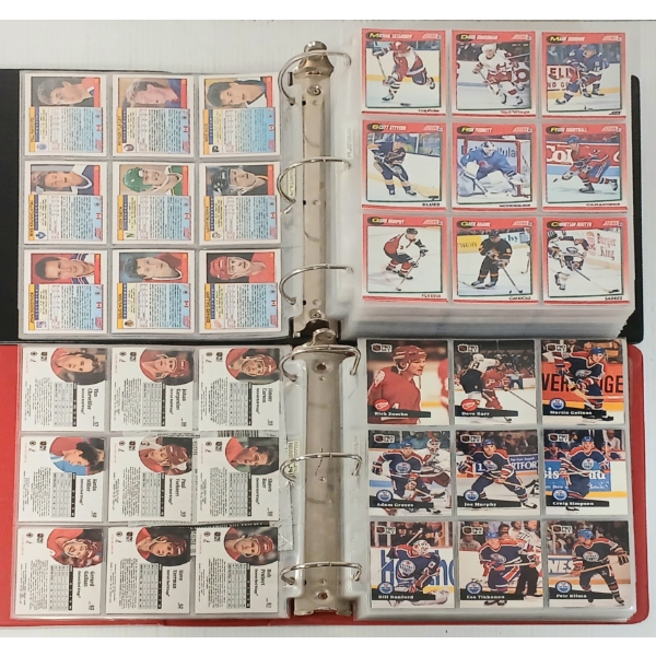 LOT OF 2 - BINDERS OF 1990'S SCORE & PRO SET NHL HOCKEY CARDS