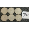 Image 2 : LOT OF 6 - 1958-1968 CDN 25 CENT COINS