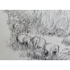 Image 2 : FAMILY OF ELEPHANTS SKETCH BY CHATRI KIM - PEN ON PAPER