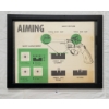 GUN RANGE PISTOL AIMING SIGN - FRAMED