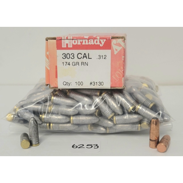 BULLETS: APPROX 250X .303 CAST BULLETS - 174 & 165GR - SP