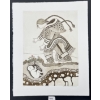 Image 1 : "IN THE BEGINNING" BY GERMAINE ARNAKTAUYOK - ETCHING W/ PENCIL CRAYON